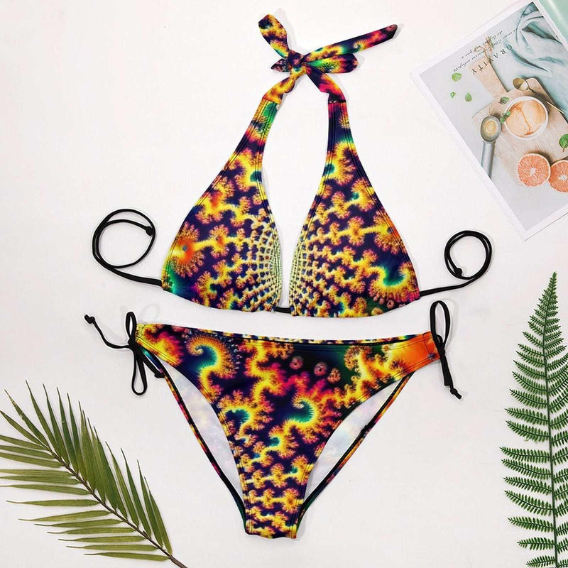 psychedelic fractal bikini  - Swaggy Clothing