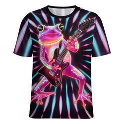 Psychedelic Frog Playing Guitar T-Shirt - Swaggy Clothing