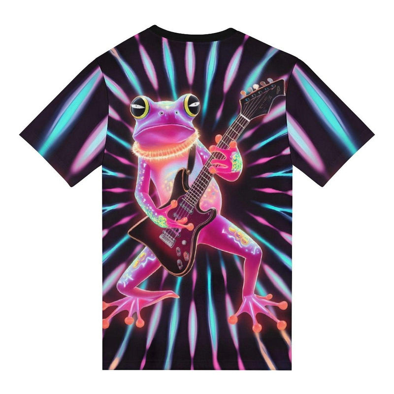 Psychedelic Frog Playing Guitar T-Shirt - Swaggy Clothing