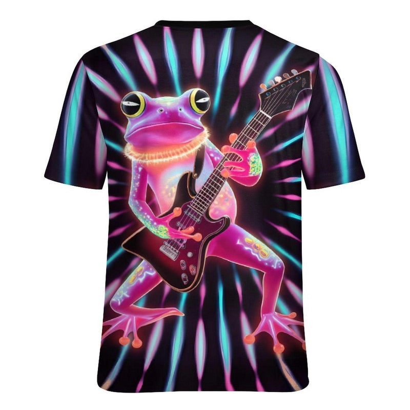 Psychedelic Frog Playing Guitar T-Shirt - Swaggy Clothing