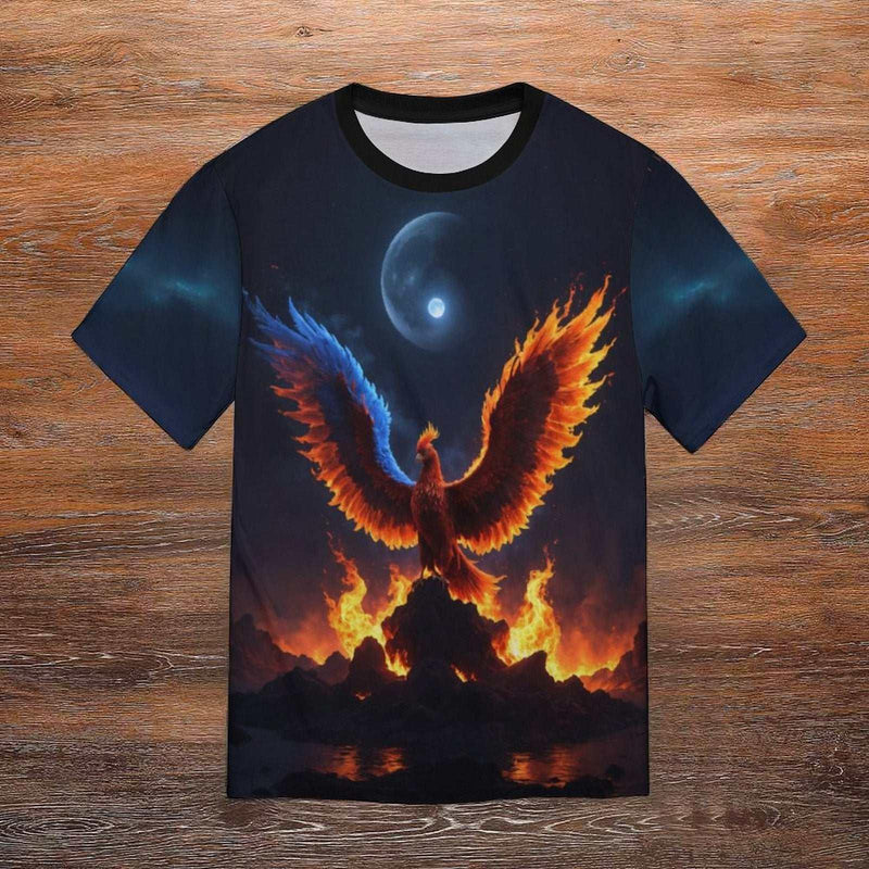 Rising Fire Phoenix T-shirt - Swaggy Clothing