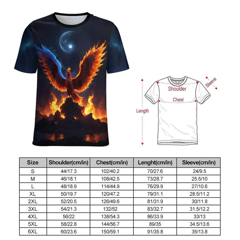 Rising Fire Phoenix T-shirt - Swaggy Clothing