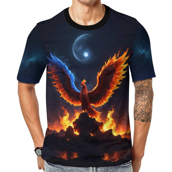 Rising Fire Phoenix T-shirt - Swaggy Clothing