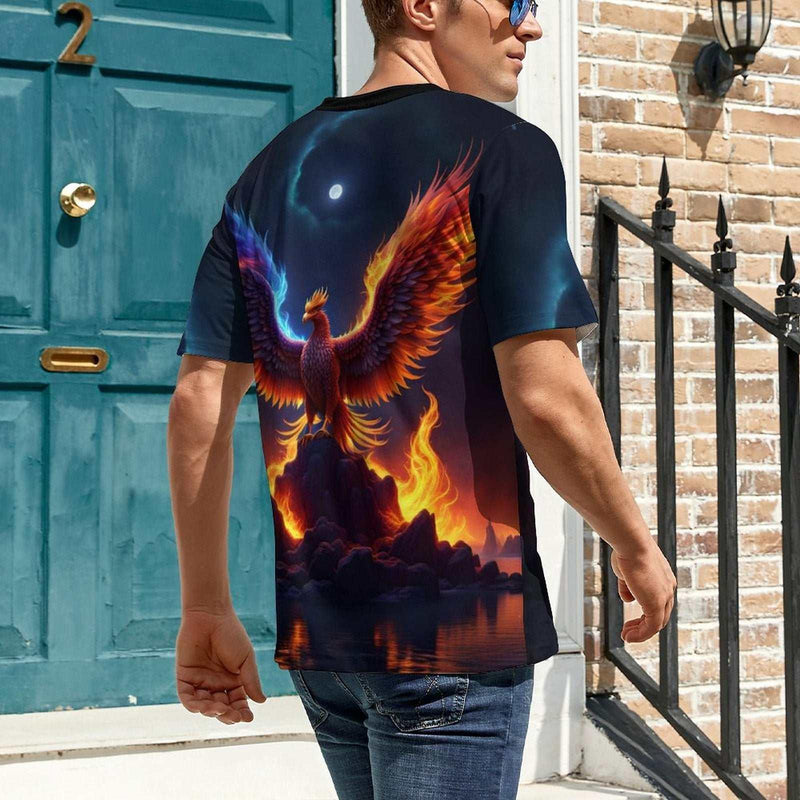 Rising Fire Phoenix T-shirt - Swaggy Clothing