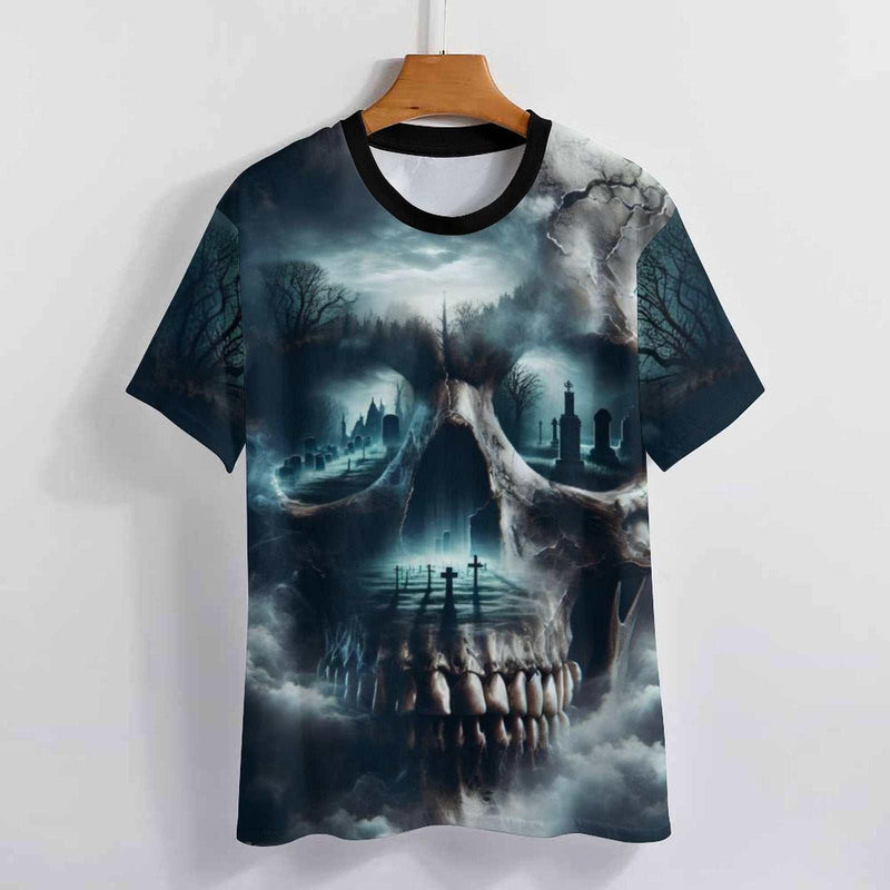 Skull T-Shirt For Gothic Lovers - Swaggy Clothing