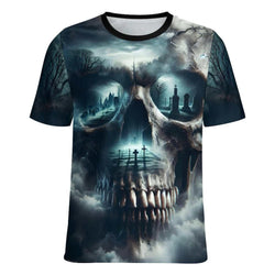 Skull T-Shirt For Gothic Lovers - Swaggy Clothing