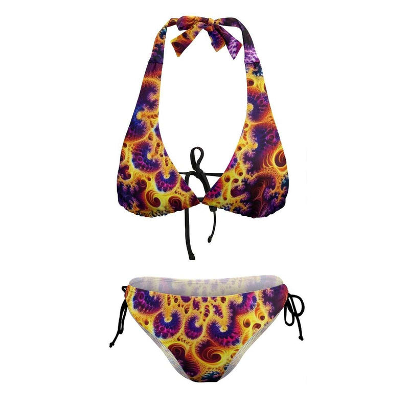 Two Piece Fractal Bikinis for Women - Swaggy Clothing