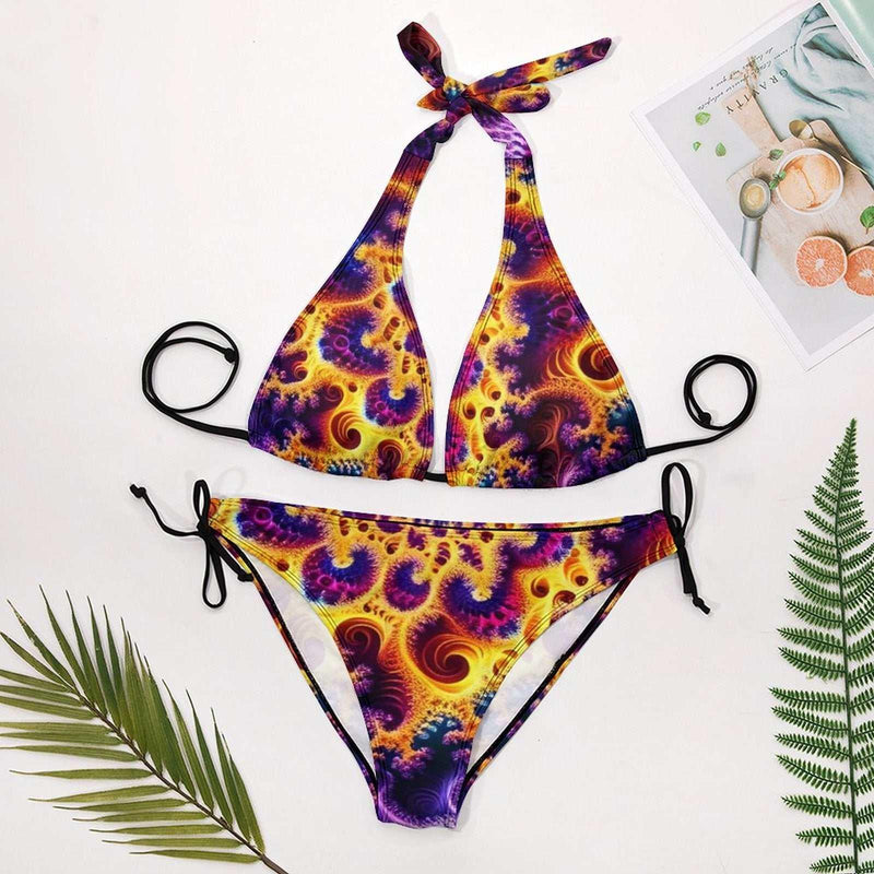 Two Piece Fractal Bikinis for Women - Swaggy Clothing