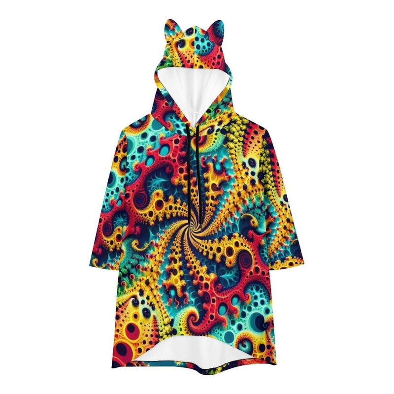 Women's psychedelic Fractal Hoodie - Swaggy Clothing